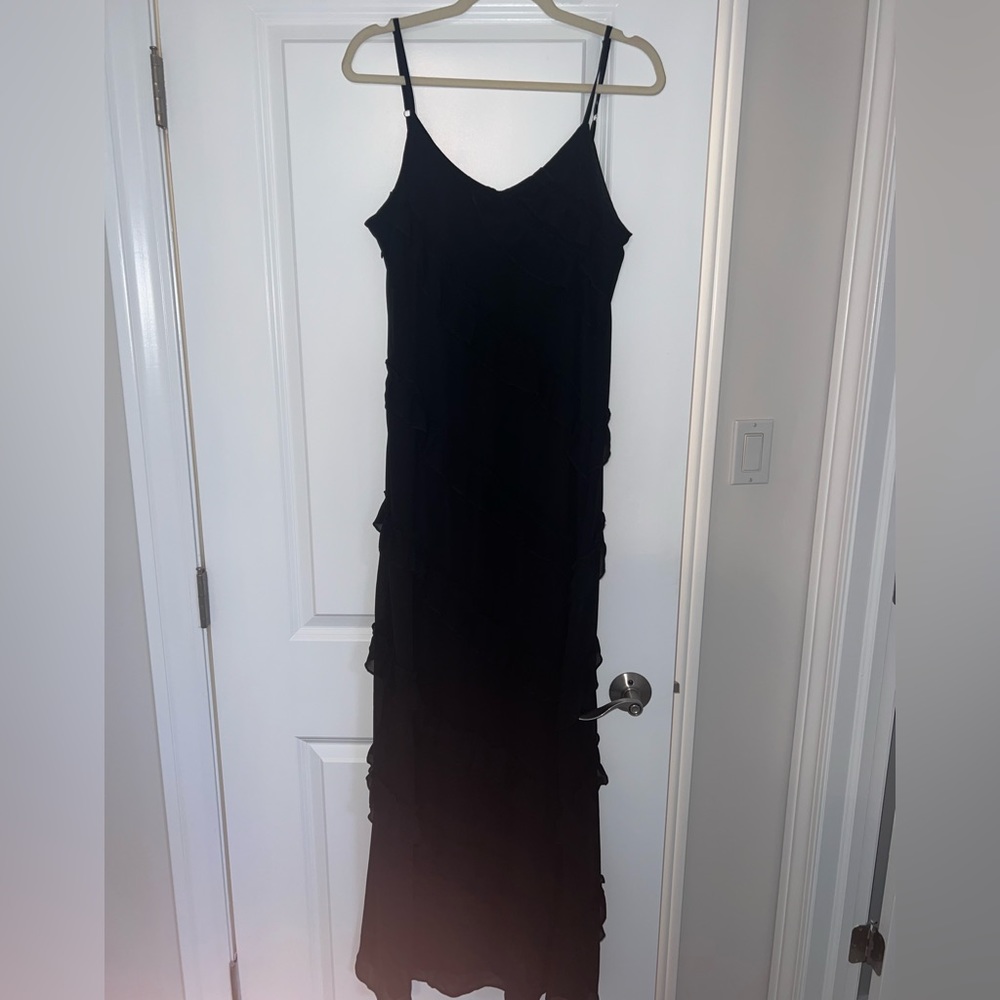 Amazon black ruffle dress size medium
